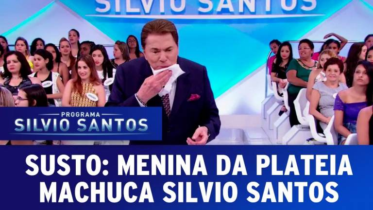Menina da plateia machuca Silvio Santos durante programa – Confira!