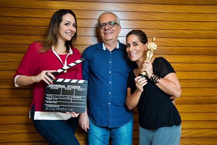 Maria Beltrão, Artur Xexéo e Gloria Pires ancoram a transmissão do Oscar 2016 na Globo Globo/Renato Wrobel