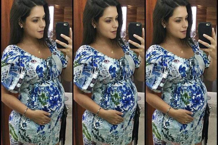 Grávida, Thais Fersoza exibe o barrigão