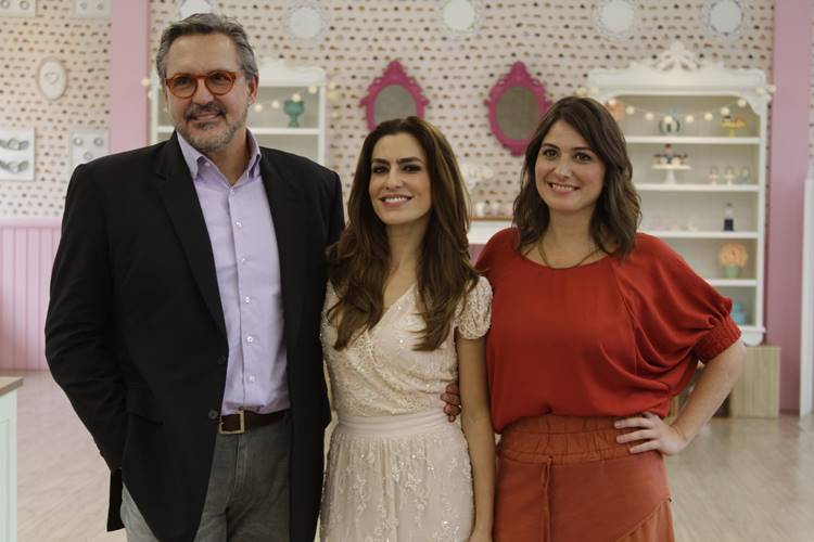 Bake Off Brasil - Fabrizio Fasano Jr. - Ticiana Villas Boas - Carolina Fiorentino Gabriel Gabe/SBT