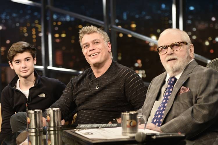 Fabio Assuncao com o filho - Jo Soares TV Globo