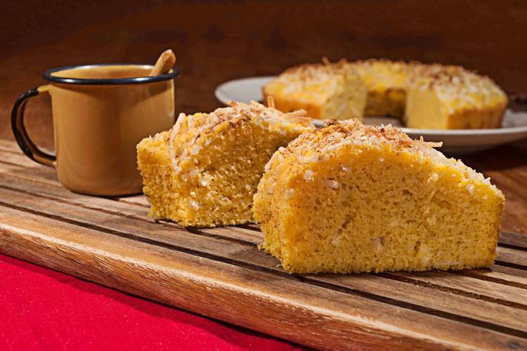 Receita de Bolo de Milho e Coco Foto: Luiz Henrique Rocha Rodrigues