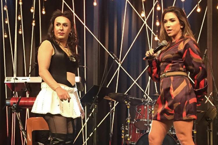 Patrícia Abravanel e Luciana Gimenez gravam participação em programa de Tom Cavalcante