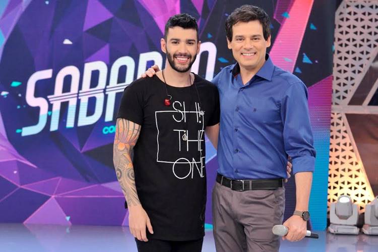 Gusttavo Lima e Celso Portiolli Cauana Fernandes/SBT