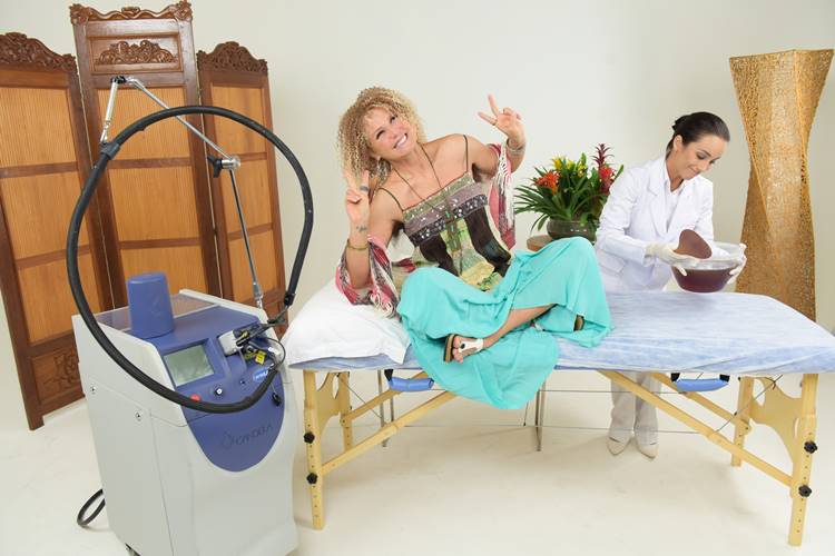 Xuxa grava comercial Blad Meneghel/Divulgação