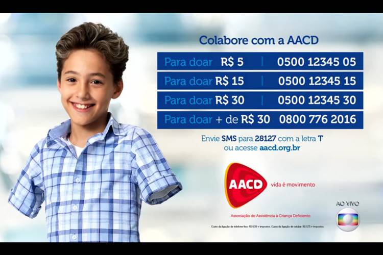 Globo pede doação para o Teleton – Confira o vídeo!