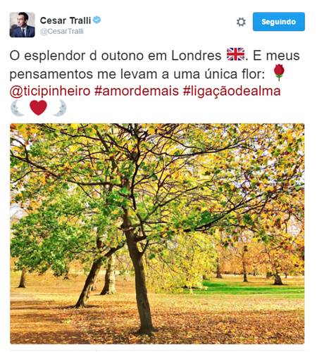 Twitter - Cesar Tralli Reprodução/Twitter