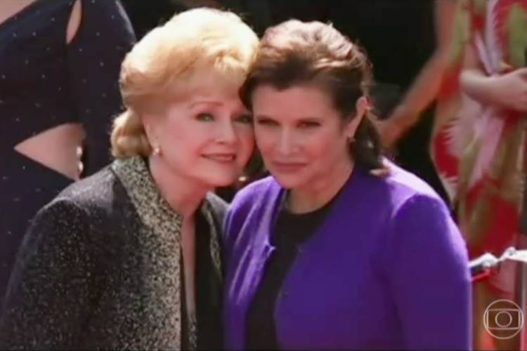 Debbie Reynolds com a filha Carrie Fisher