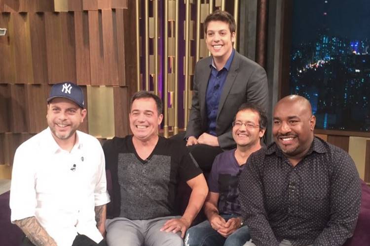 Elenco do Encrenca participa do ‘Programa do Porchat’