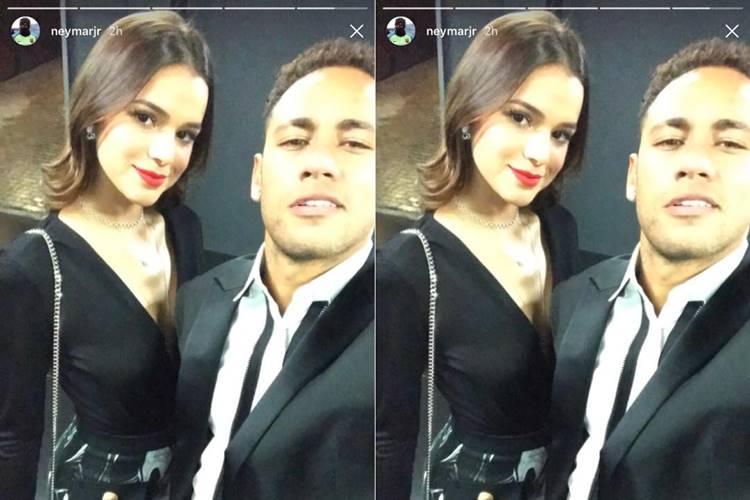 Bruna Marquezine e Neymar posam estilosos em noite de badalação