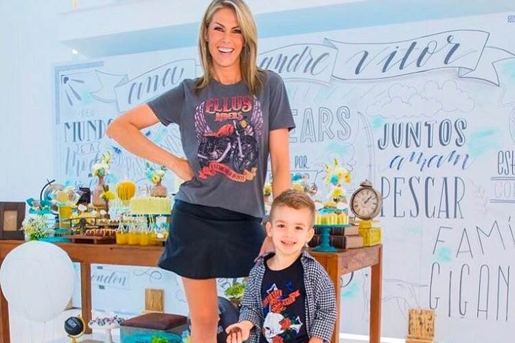 Ana Hickmann festeja aniversário junto com herdeiro e recebe famosos