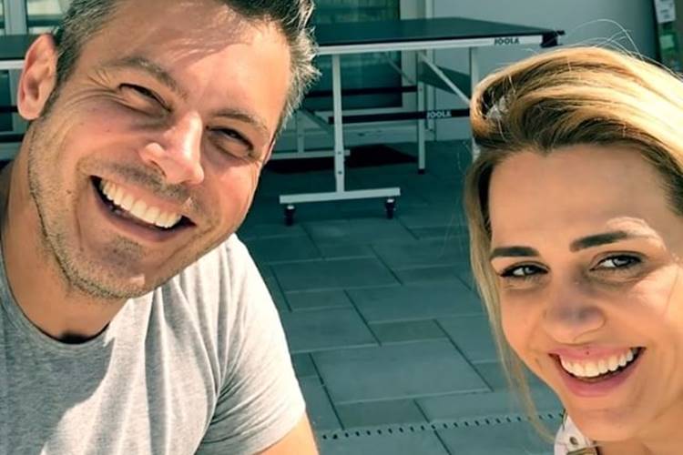Luigi Baricelli com a esposa/Instagram