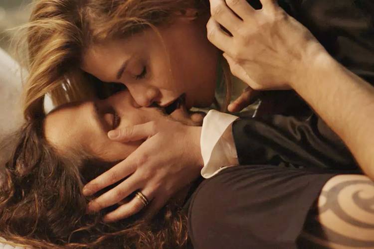 Rock Story - Gui e Diana se beijam (Reprodução/TV Globo)