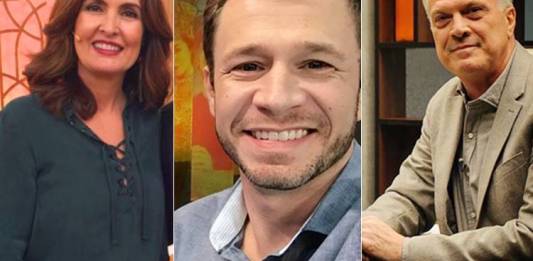 Fátima Bernardes, Tiago Leifert e Pedro Bial/ Instagram