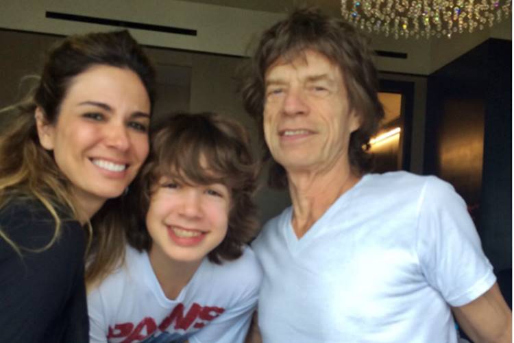 Luciana Gimenez, Lucas e Mick Jagger/Instagram