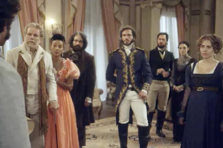 Novo Mundo - Leopoldina desmaia (Reprodução/TV Globo)