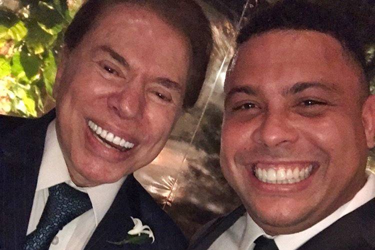 Ronaldo tieta Silvio Santos em casamento de Patrícia Abravanel
