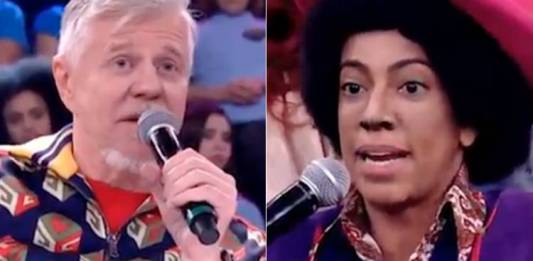 Miguel Falabella e Samantha Schmutz (Reprodução/TV Globo)