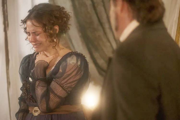 Novo Mundo - Leopoldina chora (Reprodução/TV Globo)