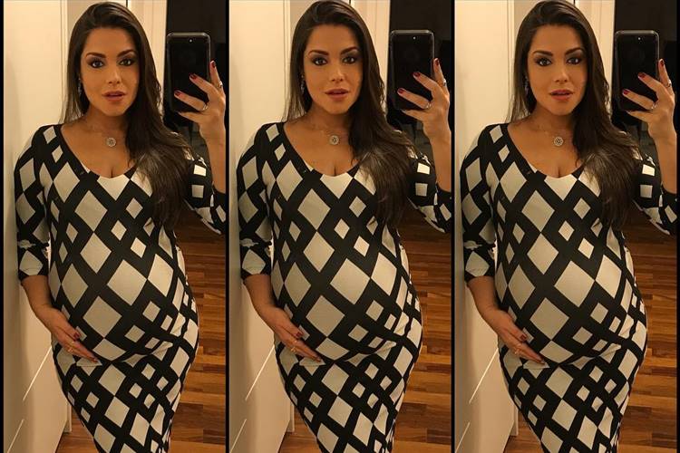 Thais Fersoza brinca com novas curvas na reta final da gestação