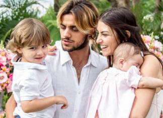 Joaquim, Felipe Simas, Mariana Uhlmann e Maria (Reprodução/Instagram)