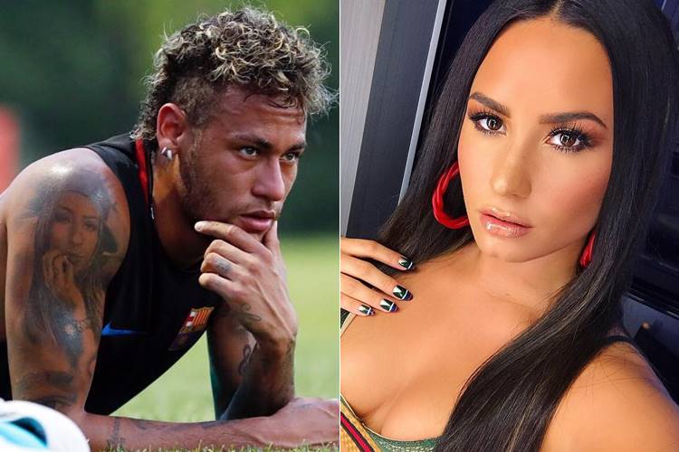 Neymar e Demi Lovato (Reprodução/Instagram)