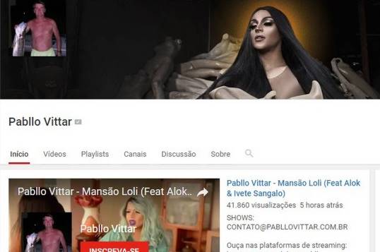 Canal do Youtube de Pabllo Vittar (Reprodução/Instagram)