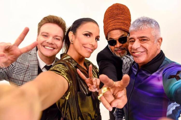 Michel Teló, Ivete Sangalo, Carlinhos Brown e Lulu Santos (Reprodução/Instagram)