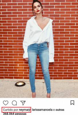 Curtida de Neymar (Reprodução/Instagram)