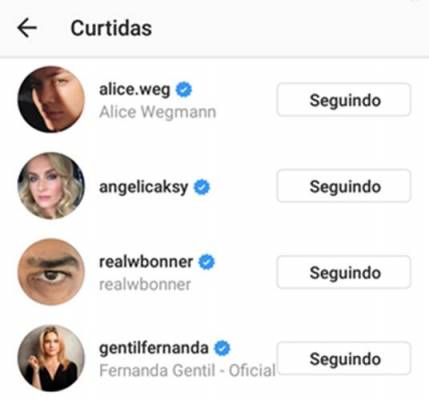 Curtida de William Bonner (Reprodução/Instagram)