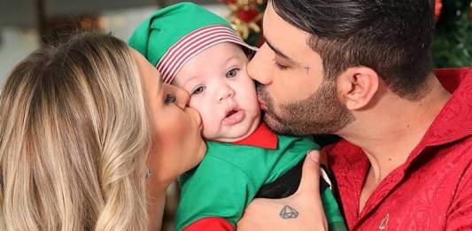 Andressa Suita e Gusttavo Lima com o filho/Instagram