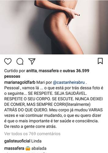 Post - Mariana Goldfarb Post - Mariana Goldfarb/Instagram