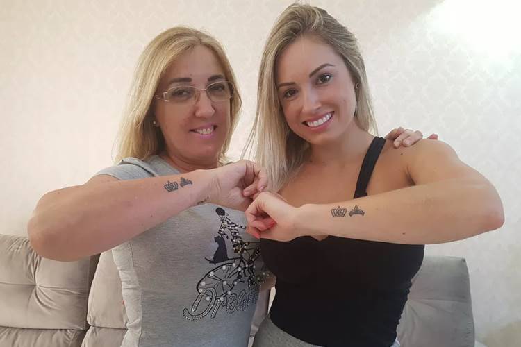 Jéssica com a mãe Jéssica com a mãe (Reprodução/TV Globo)