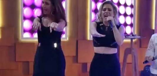 Fátima Bernardes entra no ritmo e dança 'Ragatanga' com Rouge - Veja o vídeo (Reprodução/TV Globo)