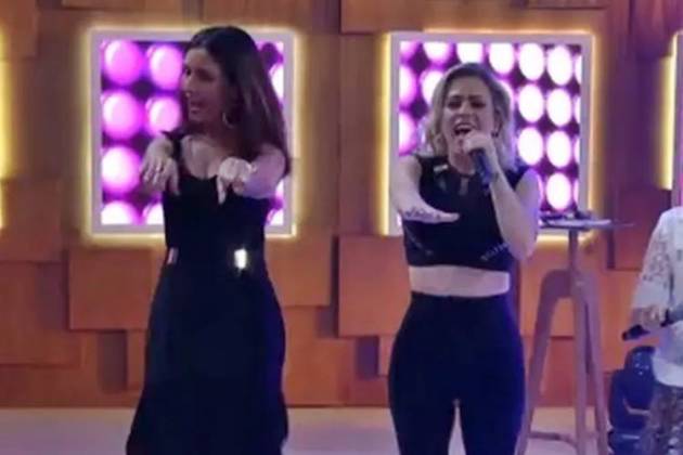 Fátima Bernardes entra no ritmo e dança 'Ragatanga' com Rouge - Veja o vídeo (Reprodução/TV Globo)