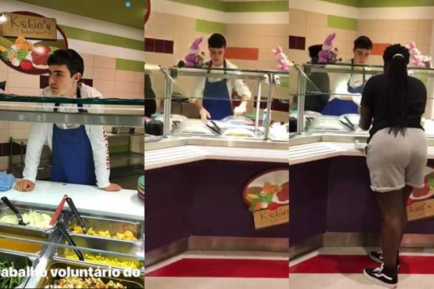 Gugu mostra o filho realizando trabalho voluntário nos EUA/Instagram