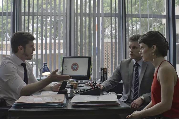 O Outro Lado do Paraíso - Bruno - Patrick e Clara O Outro Lado do Paraíso - Bruno - Patrick e Clara (Reprodução/TV Globo)