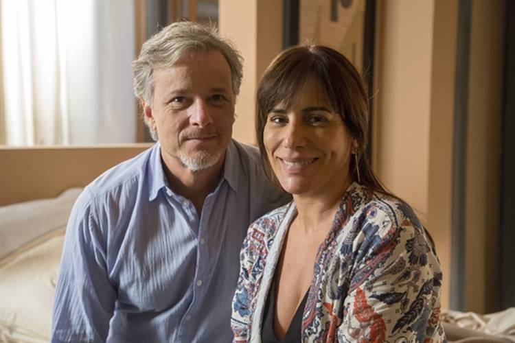 Gloria Pires e Marcello Novaes gravam cenas de ‘O Outro Lado do Paraíso’ na SPFW