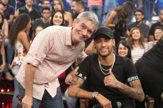 Serginho Groisman e Neymar (Globo/Rogério Fernandes)