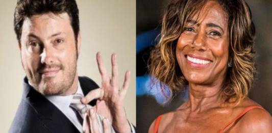 Danilo Gentili e Glória Maria - Montagem/Área VIP
