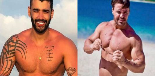 Gusttavo Lima e Eduardo Costa - Montagem/Área Vip