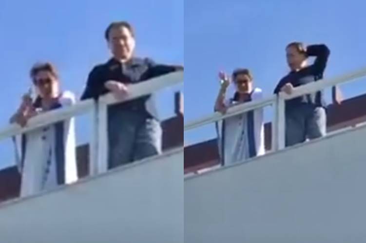 Silvio Santos curte feriadão com a família no Guarujá