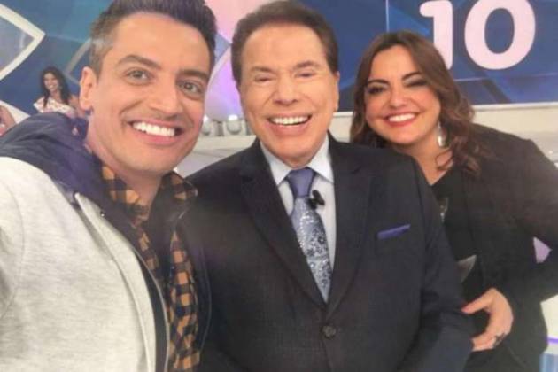 Leo Dias, Silvio Santos e Fabíola Reipert - Reprodução/Instagram