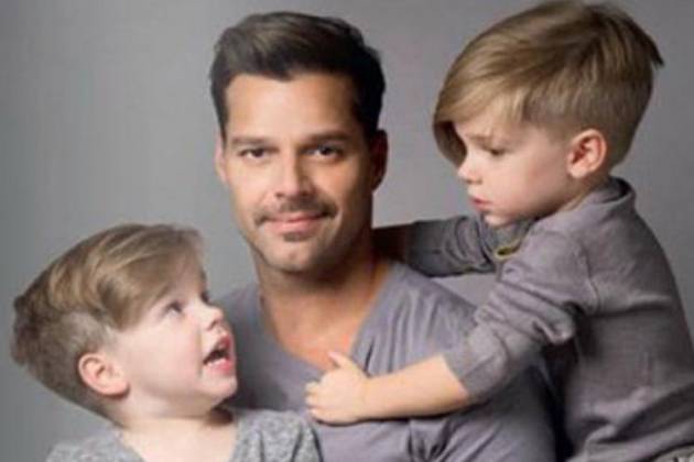 Ricky Martin e os filhos - Reprodução/Facebook