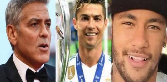 George Clooney, Cristiano Ronaldo e Neymar - Montagem/Área VIP