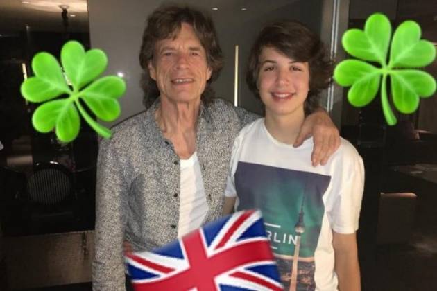 Mick Jagger e Lucas Jagger - Reprodução/Instagram