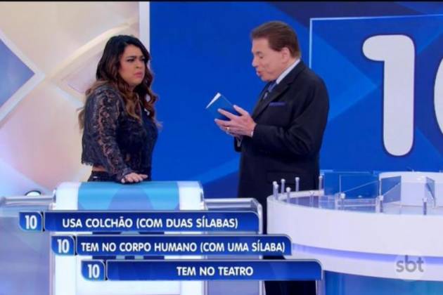 Preta Gil e Silvio Santos - Reprodução/SBT