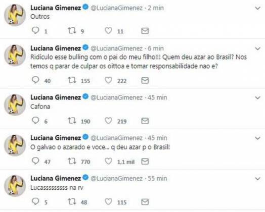 Publicações Luciana Gimenez - Reprodução/Twitter