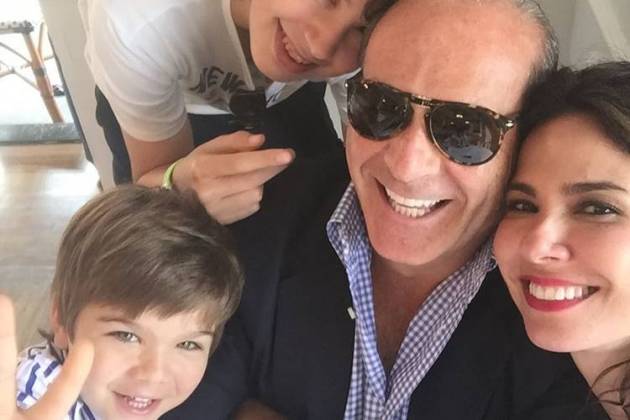 Luciana Gimenez com os filhos e Marcelo de Carvalho/Instagram
