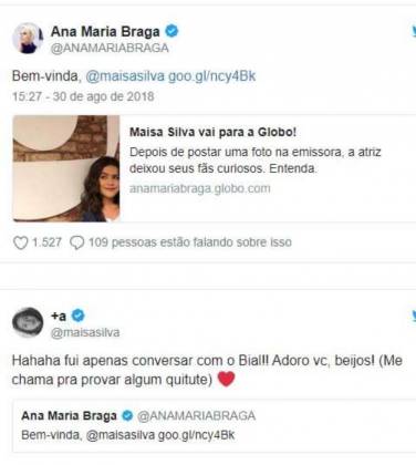 Publicação Ana Maria Braga - Reprodução/Twitter